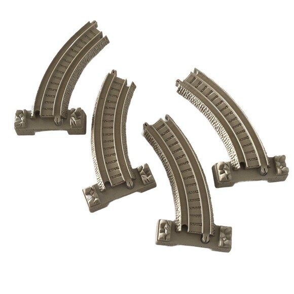 THOMAS THE TANK Trackmaster 4 Sloped Curved 6.5"Track Right & Left Risers Mattel - Picture 2 of 7